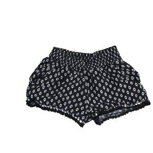 Joey B. Girls Light Weight Patterned Pull On Shorts w/Pockets-Black-Small-GUC